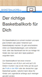 Mobile Screenshot of basketballkorb.net